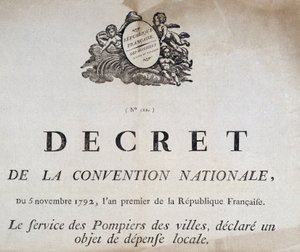 Dekret Zjazdu Krajowego z dnia 5 listopada 1792 r. o strażakach miejskich autorstwa French School