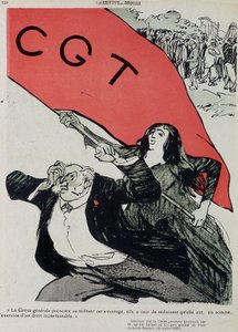Demonstracja i flaga CGT - w „”L