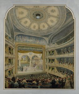 Projekt dla teatru, ok. 1860 (wc na papierze) autorstwa French School