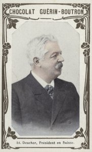 Deucher, prezydent Szwajcarii (kolorowe zdjęcie) autorstwa French School