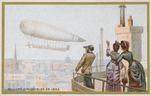 Sterowiec w 1884 r. autorstwa French School