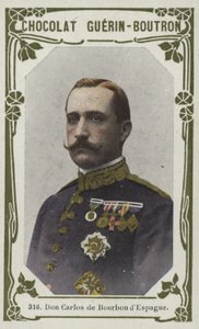 Don Carlos de Bourbon dEspagne (kolorowe zdjęcie) autorstwa French School