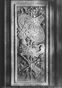Panel drzwiowy, styl Henri II, ok.1556 (pozłacane drewno) autorstwa French School