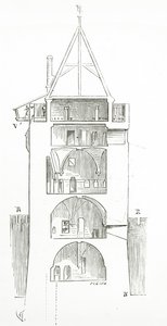 Rysunek ze Słownika architektury francuskiej od XI do XVI wieku, 1861 autorstwa French School