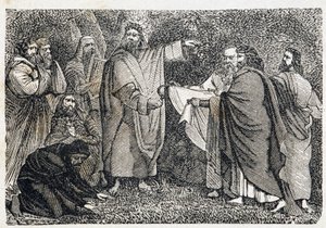 Druidzi zbierający jemiołę - w "Paryżu przez wieki" autorstwa French School
