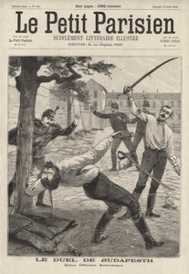 Pojedynek dwóch oficerów armii austro-węgierskiej w Budapeszcie autorstwa French School