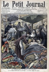 Trzęsienie ziemi na Sycylii, Kalabria 1909 „Le Petit Journal” ze stycznia 1909 (rycina) autorstwa French School