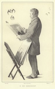 Edmond de Goncourt, francuski pisarz i krytyk autorstwa French School