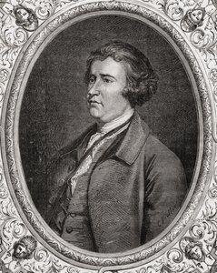 Edmund Burke, z "Histoire de la Revolution Francaise" Louisa Blanc (1811-82) autorstwa French School