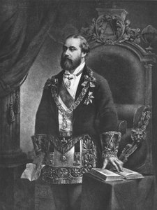 Edward (1841-1910) książę Walii, później Edward VII, jako wielki mistrz masonerii, 1884 autorstwa French School