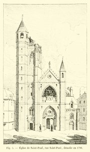 Kościół św. Pawła, rue Saint-Paul, zburzony w 1796 r. autorstwa French School
