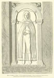 Kościół La Minerva, Rzym, nagrobek Fra Angelico (rycina) autorstwa French School