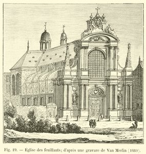 Kościół Feuillantów; wg ryciny Van Merlina, 1660 autorstwa French School