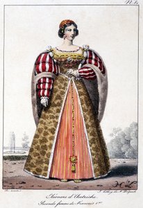 Eleonora Austriacka (1498/1558), infante hiszpańska, żona króla Portugalii Manoela i druga żona Franciszka I, króla Francji. autorstwa French School