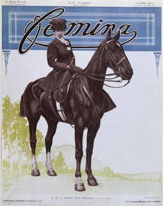 Elisabeth (1876-1965) Królowa Belgów, z okładki Femina Magazine, 15 lipca 1910 autorstwa French School