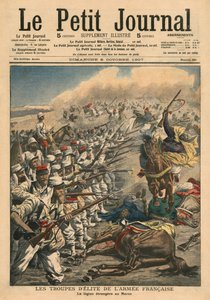 Elitarne oddziały armii francuskiej, Francuska Legia Cudzoziemska w Maroku, ilustracja z „Le Petit Journal”, dodatek ilustr., 6 października 1907 autorstwa French School