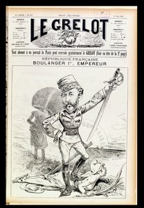 Cesarz Boulanger I, karykatura z okładki Le Grelot, 29 maja 1887 autorstwa French School