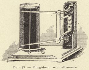 Rejestrator balonów pogodowych (grawerowanie) autorstwa French School