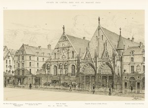Wejście do Hotel-Dieu rue du Marche Palu, 1590