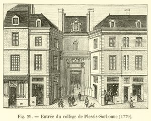 Wejście do kolegium Plessis-Sorbonne, 1779 autorstwa French School