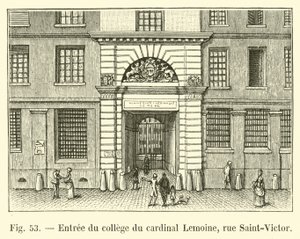 Wejście do Kolegium Kardynała Lemoine, rue Saint-Victor autorstwa French School