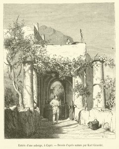Wejście do gospody, na Capri (rycina) autorstwa French School