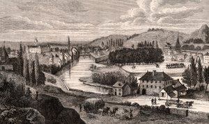 Epinal - Lorraine - rycina w „La France illustrée: geografia, historia, administracja statystyczna” autorstwa V.A. Malt-Browna. 1884 autorstwa French School