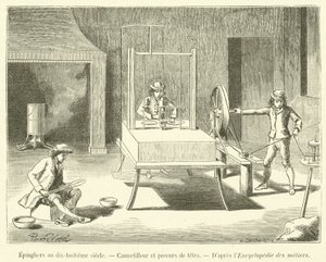 Pinmakers w XVIII wieku, Cannetilleur i poseurs de têtes (grafika) autorstwa French School