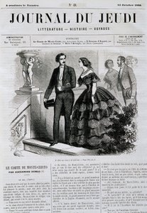 Episode of the novel series The Count of Monte Cristo (Monte Cristo) - in “” Le Journal du Jeudi”” from 14/10/1860 autorstwa French School
