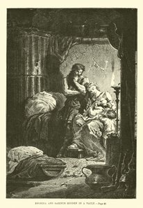 Eponina i Sabinus ukryci w skarbcu autorstwa French School