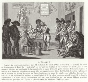 Równość, rewolucja francuska, 1793 autorstwa French School