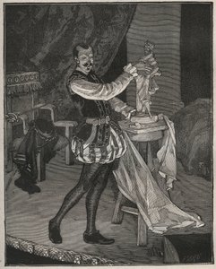 Etienne Marin Melingue (1808-1875), francuski aktor grający rzeźbiarza Benvenuto Celliniego w „Ascanio” Aleksandra Dumasa pere, zaadaptowanym na scenę przez Paula Meurice
