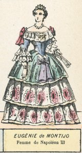 Eugenie de Montijo, Femme de Napoleon III (kolorowy grawerunek) autorstwa French School