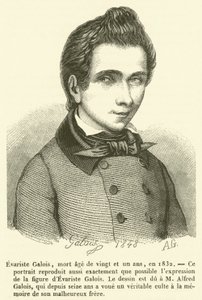 Evariste Galois, zmarła w wieku 21 lat, w 1832 r. (grafika) autorstwa French School