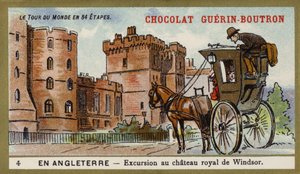 Wycieczka do zamku królewskiego Windsor w Anglii (chromolitho) autorstwa French School