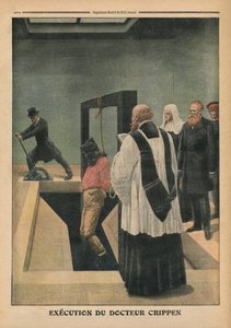 Egzekucja doktora Crippena, ilustracja z „Le Petit Journal”, dodatek illustre, 4 grudnia 1910