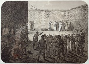 Egzekucja zakładników w czasie gminy, 1871 r. autorstwa French School
