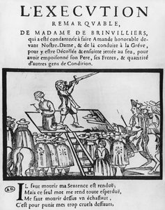 Egzekucja markizy de Brinvilliers, 1676 autorstwa French School