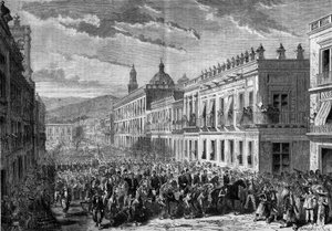 Wyprawa do Meksyku (1861-1867): wjazd generała Francois Achille Bazaine (Francois-Achille autorstwa French School