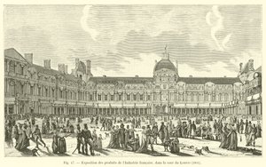 Wystawa wyrobów przemysłu francuskiego, na dziedzińcu Luwru, 1801 autorstwa French School