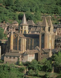 Widok zewnętrzny, rozpoczęty przez opata Odolrica w ok. 1050 autorstwa French School