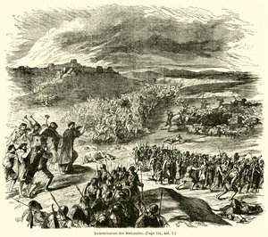 Extermination des Madianites (rycina) autorstwa French School