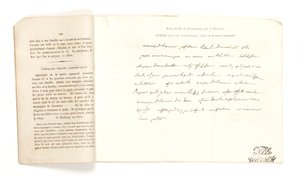 Wyciąg z listu Bonapartego, z „Portefeuille de Buonaparte pris à Charleroi le 18 juin 1815” (pióro i atrament na papierze) autorstwa French School