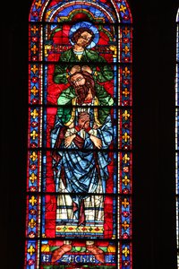 Ezechiel ze św. Janem na ramionach (w122) autorstwa French School