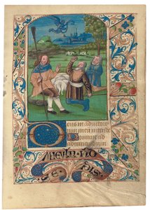 F. 37 Zwiastowanie pasterzom, ok. 1480 autorstwa French School