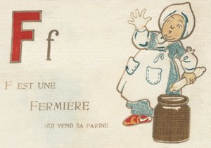 F jest rolnikiem, który sprzedaje swoją mąkę. autorstwa French School