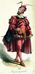 Kostium na bal przebierańców dla Mefistofelesa, z LArt du Travestissement Leona Salut, 1885 autorstwa French School
