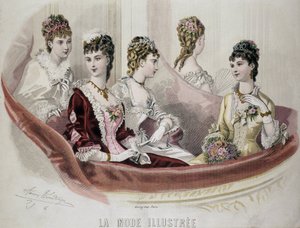 Kobiety mody - w „” Fashion Illustrated””, sd. II poł. XIX wieku. autorstwa French School