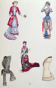 Moda w 1880 roku autorstwa French School