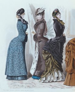 Talerz z modą z Le Moniteur de la Mode, 1882 autorstwa French School